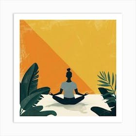 A Yoga Session Minimal Illustration 1718673713 1 Art Print