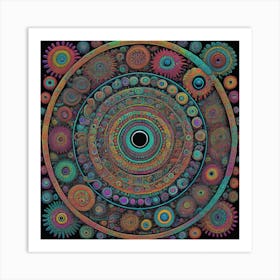 Psychedelic Circles Art Print