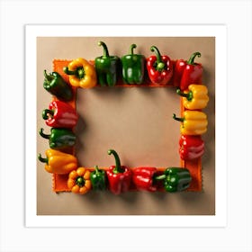 Frame Of Peppers 18 Art Print