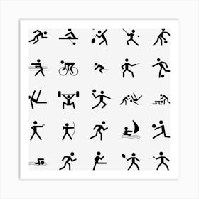 Pictograms Sports Symbols Icons Art Print