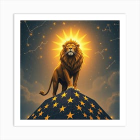 Lion In The Sky 2 Art Print