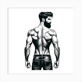 Back Of A Man 2 Art Print