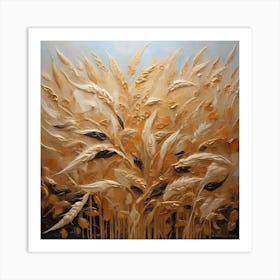 Large ears of wheat Art Print