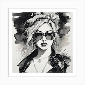 Black And White Watercolor Painting Art Print