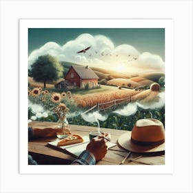 Farm In The Sky Art Print