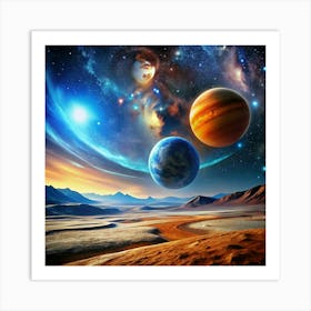 Planets In Space Art Print