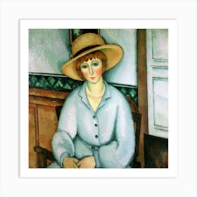 Woman In A Hat 7 Art Print