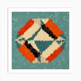 Abstract Geometric HorizonPattern Art Print