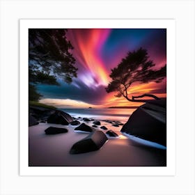 Sunset In Sweden Art Print