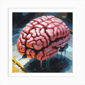 Brain On A Machine Art Print