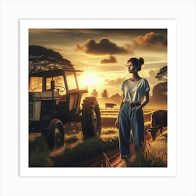 Farm Girl Art Print