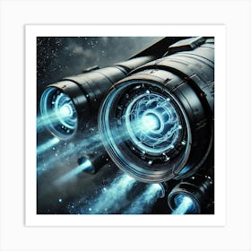 Ion Cannons Raven Class Stealth Fighter Art Print