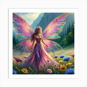 Fairy In The Meadow 3 Art Print