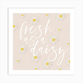 Fresh as a Daisy Multiple Daisies Peach Art Print