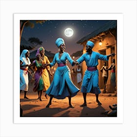 African Dancers 4 Art Print