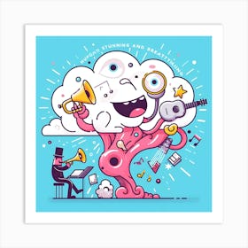 Music And Brain Art Print