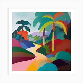 Abstract Travel Collection Haiti Art Print