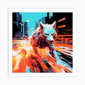 Wolf In The City Art Print