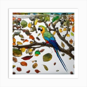 Parrot In The Tree Art Print