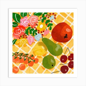 Fruits Square Art Print