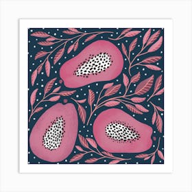 Purple pink melon art Art Print