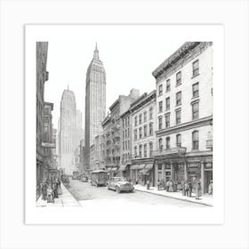 New York City Street Scene Art Print