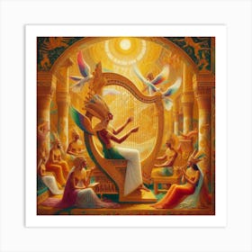 Egyptian Harp Art Print