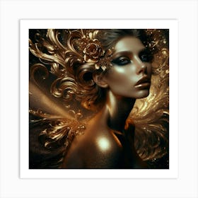 Golden Angel 2 Art Print