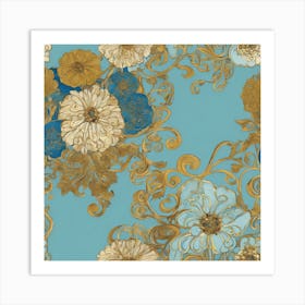 Gilded Blossoms Inspired By Klimt S Art (7) Art Print