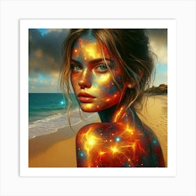 Galaxy Girl Art Print