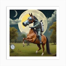 Man On A Horse Art Print