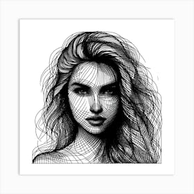 Abstract Portrait Of A Woman 13 Art Print