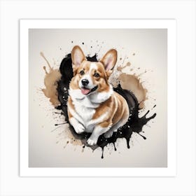 Corgi Dog 2 Art Print