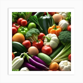 Colorful Vegetables 5 Art Print