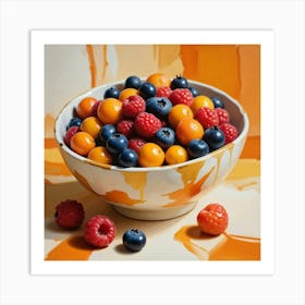 Berries In A Bowl 3 Art Print