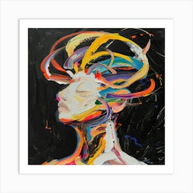 Abstract Of A Woman'S Head 2 Art Print