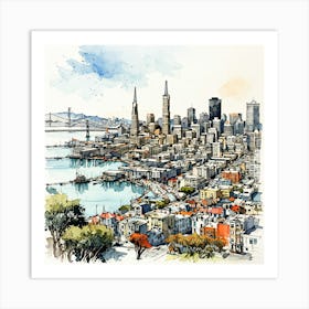 San Francisco Cityscape Art Print