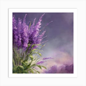 Lavender Flowers Art Print