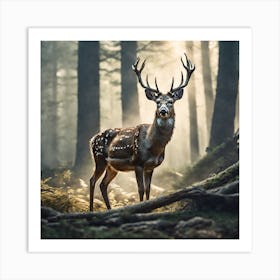 Deer In The Forest 229 Art Print