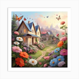 House In The Garden Art Print