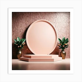 Pink Frame On A Wall Art Print