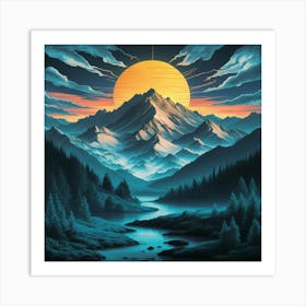 Mountain Landscape 34 Art Print