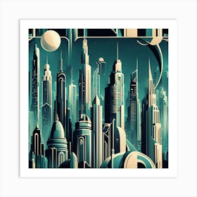 Futuristic Cityscape 38 Art Print