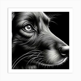 Black Labrador Art Print