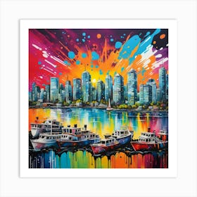 Vancouver Cityscape Art Print