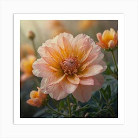 Dahlia Flower Art Print