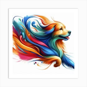 Colorful Dog Art Print