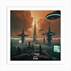 A Sweeping Cinematic Photograph Of A Futuristic Earth Art Print