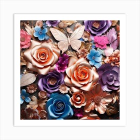 Paper Flowers Art Print