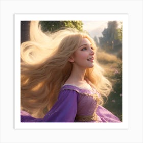 Absolute Reality V16 A Photorealistic Portrait Of Rapunzel Dis 0 Art Print